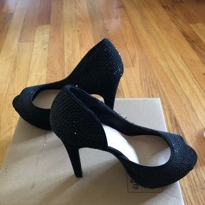 Black Peep Toe with Light Sparkles!